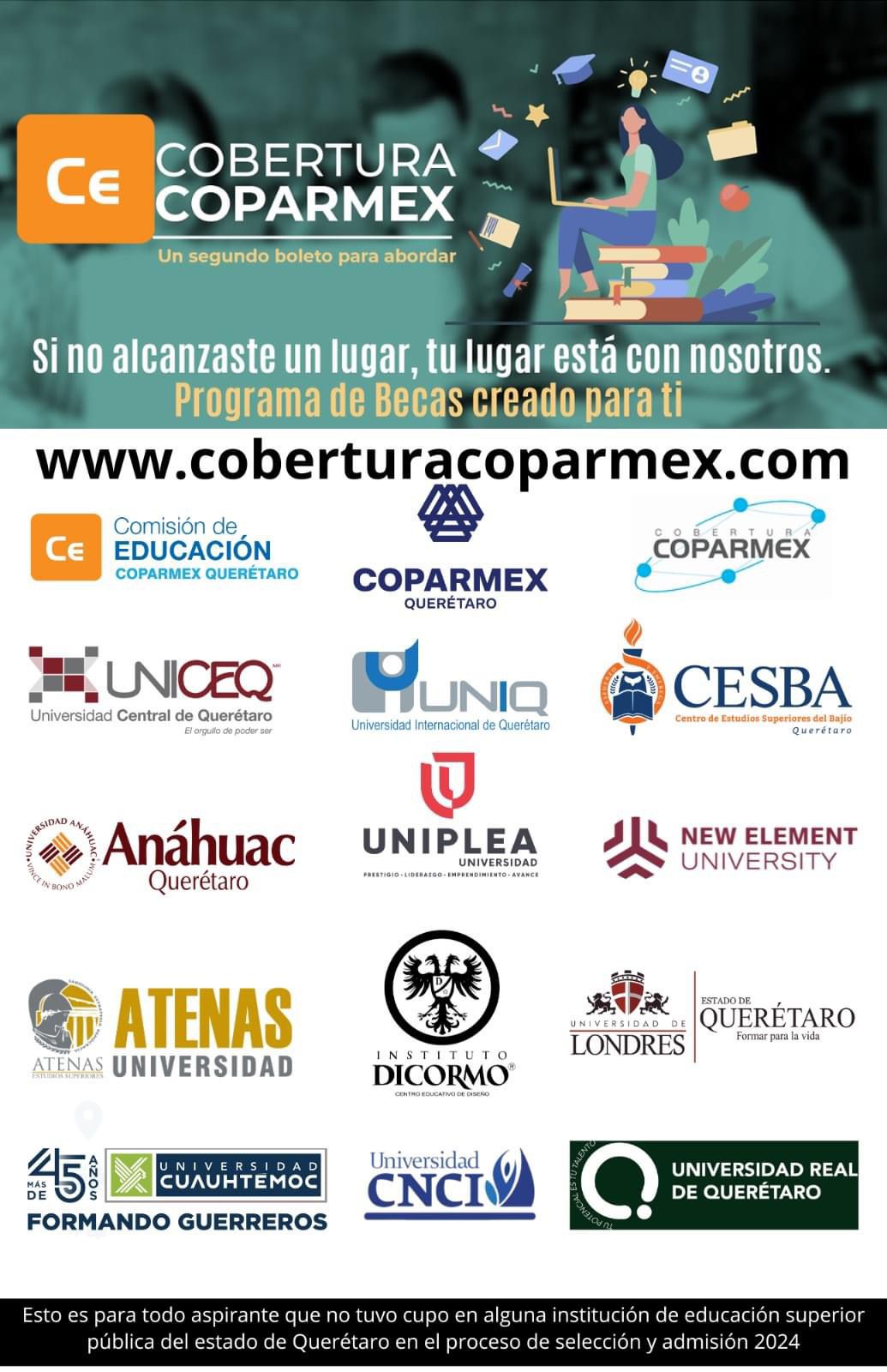 Convocan SEDEQ y COPARMEX a postular por becas