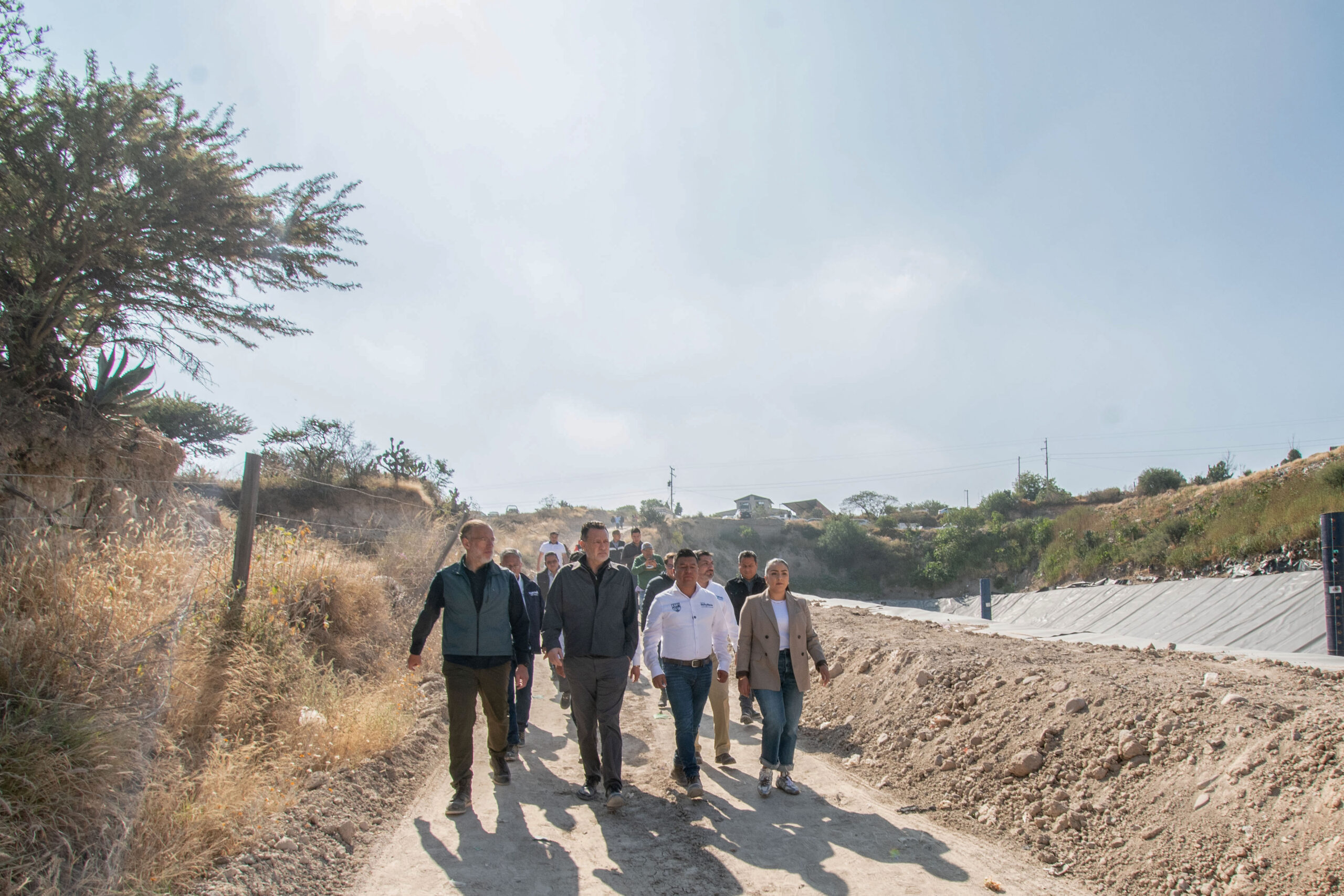Supervisa Mauricio Kuri avance en la tercera celda del relleno sanitario de Huimilpan