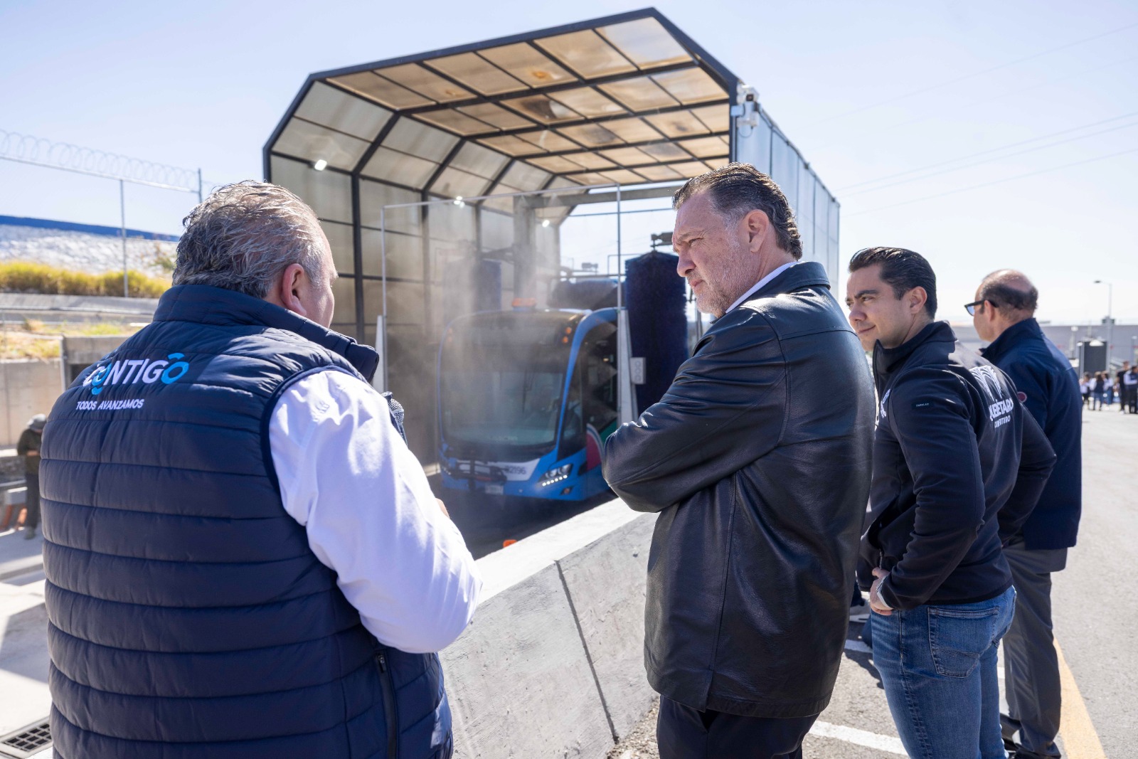 Inaugura Mauricio Kuri 2ª etapa del Patio de Maniobras del sistema Qrobus