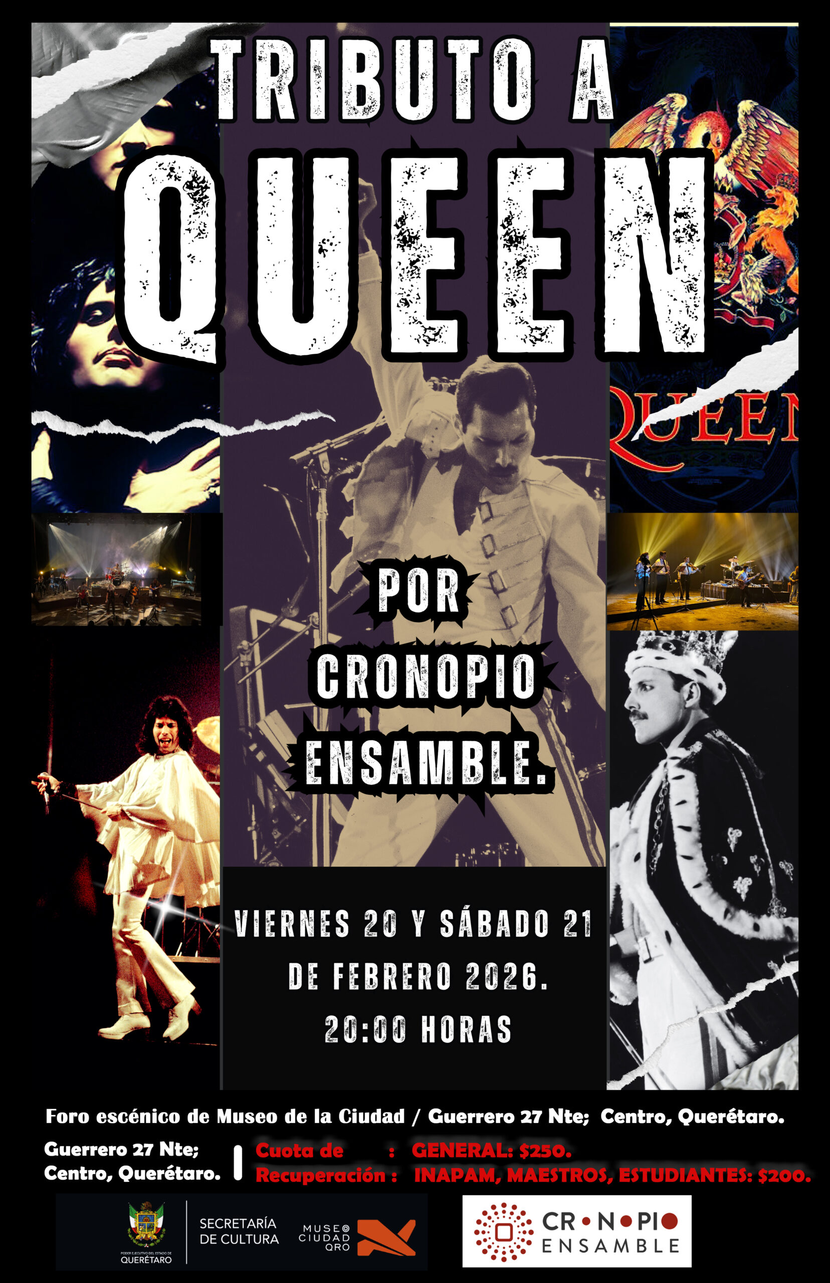 Regresa Cronopio Ensamble al Museo de la Ciudad con Tributo a Queen